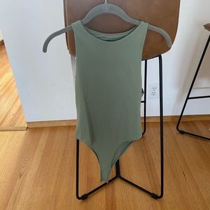 Zara green bodysuit high neck